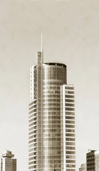 Spitze Des Wolkenkratzers Business Center Royal Plaza Zentrum Von Minsk — Stockfoto