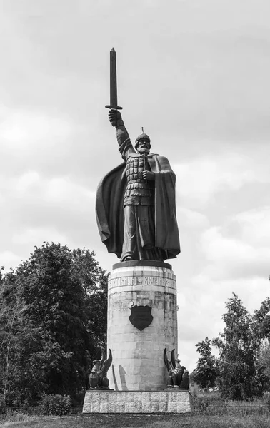Escultura Del Héroe Épico Ruso Ilya Muromets Murom Región Vladimir — Foto de Stock