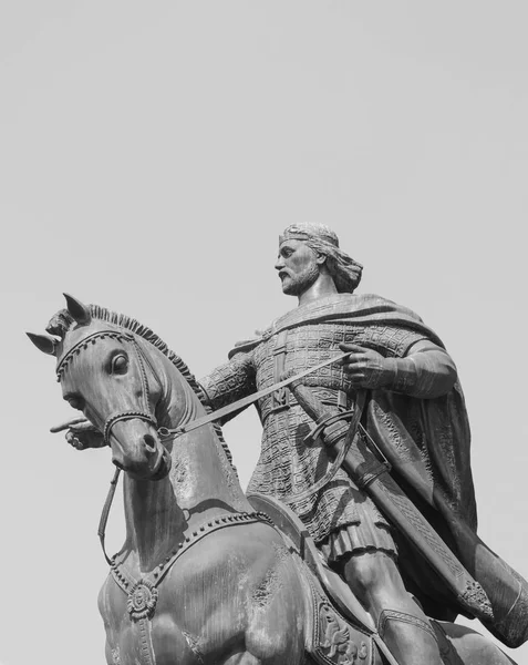 Pomnik Króla Daniela Danilo Galicji 1201 1264 Założyciel Miasta Lwowa — Zdjęcie stockowe