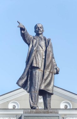 Lenin, Rus komünist parti lideri anıt. Navashino, Nizhny Novgorod bölgesi, Rusya Federasyonu.