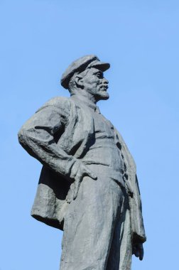 Lenin, Rus komünist parti lideri anıt. Sovyetler Birliği modern Rusya'nın mirası. Loknya, Pskov region, Rusya Federasyonu