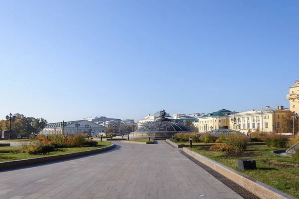 Vista Plaza Manezh Moscú Rusia Día Soleado Otoño — Foto de Stock