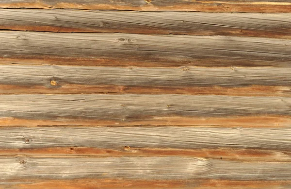 Holzwand Aus Natürlichen Braunen Baumstämmen Hintergrundstruktur — Stockfoto