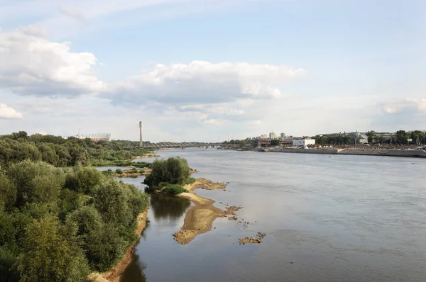 Rio Vístula em Varsóvia — Fotografia de Stock