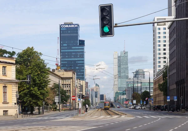 Перекресток дорог в Варшаве — стоковое фото