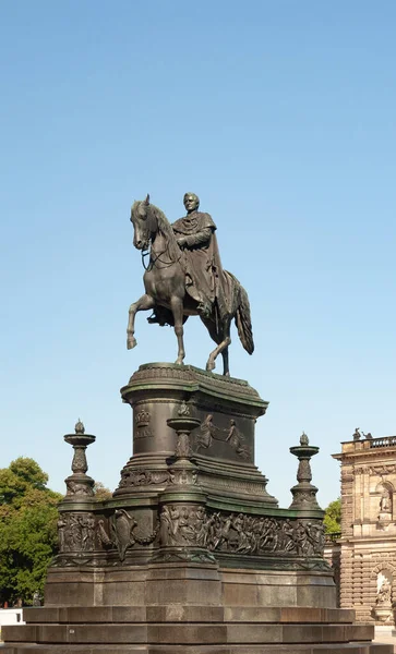 Dresden Alemanha Julho 2019 Estátua Equestre João Saxônia 1801 1873 — Fotografia de Stock