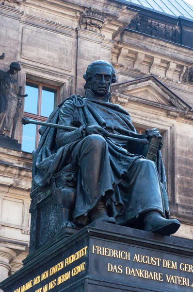 Dresden Alemanha Julho 2019 Monumento Friedrich August Equitable Eleitor Rei — Fotografia de Stock