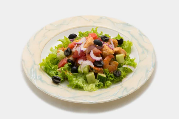 Segundo Pratos Saladas Bebidas Antes Servir Aos Visitantes Comida Prato — Fotografia de Stock
