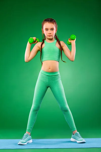 Niño Haciendo Ejercicios Fitness Casa Habitación — Foto de Stock