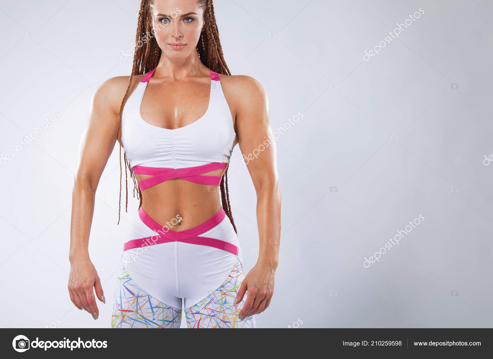 Perfectly shaped female upper body Stock Photo