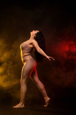 Büyüklük artı kadın, ballydans dansçı. Etnik dans. Göbek dansı. Kabile dansı.
