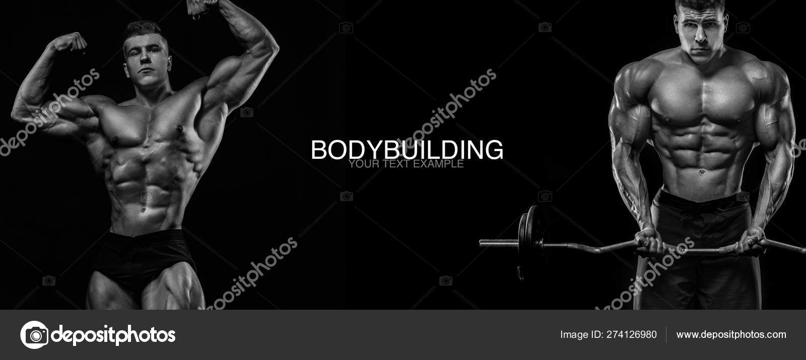 Sport wallpaper and motivation concept. Strong athletic bodybuilder at gym on black background. Fitness and bodybuilding nutrition ad poster. Stock Photo by ©MikeOrlov 274126980 Sport wallpaper and motivation concept. Strong athletic bodybuilder at gym on black background. Fitness and bodybuilding nutrition ad poster. Stock Photo by ©MikeOrlov 274126980