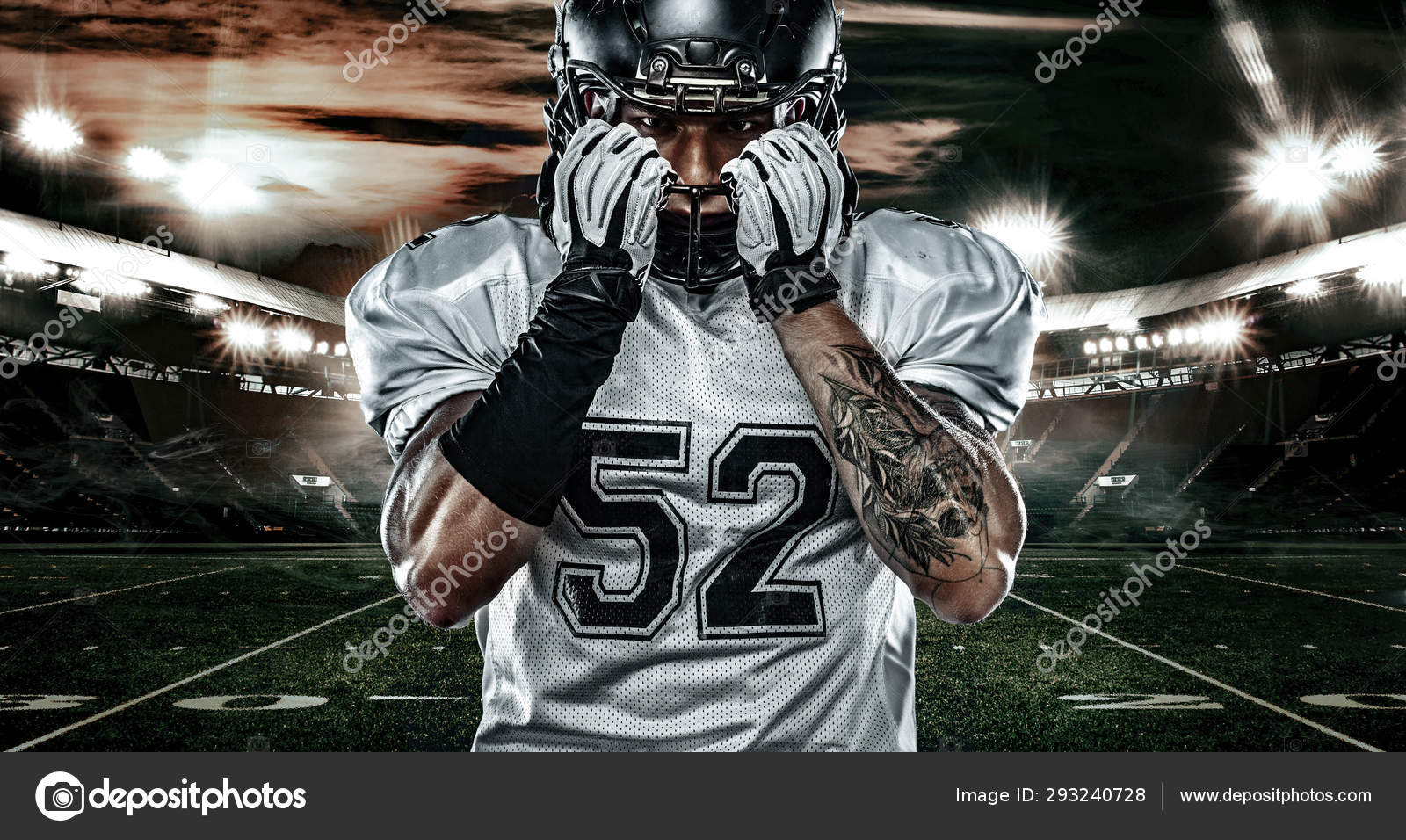 American Football Player Sportsman With Ball In Helmet On Stadium In Action Sport Wallpaper Closeup Portrait Stock Photo By C Mikeorlov American Football Player Sportsman With Ball In Helmet On Stadium In Action Sport Wallpaper Closeup Portrait Stock Photo By C Mikeorlov