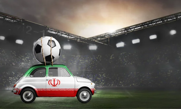 Írán auto na fotbalový stadion — Stock fotografie