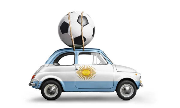 Argentinië voetbal auto — Stockfoto