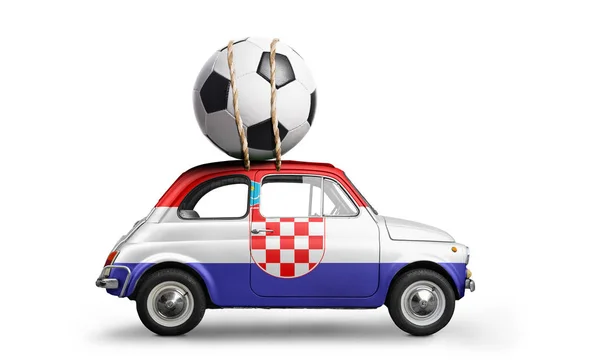 Kroatië voetbal auto — Stockfoto