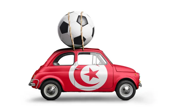 Tunisia calcio auto — Foto Stock