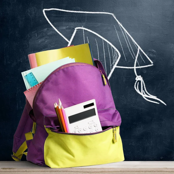 Zurück zum Schulrucksack. — Stockfoto