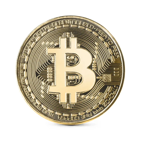 Bitcoin sobre fondo blanco —  Fotos de Stock