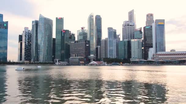 Вид на центр Сингапура — стоковое видео