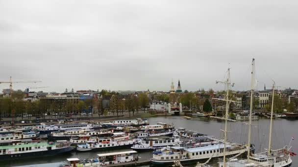 Amsterdam stadsutsikt — Stockvideo