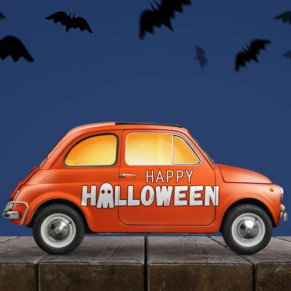 Happy Halloween auto — Stockfoto