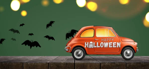 Happy Halloween auto — Stockfoto