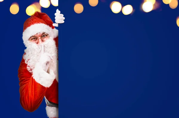 Babbo Natale chiede silenzio — Foto Stock