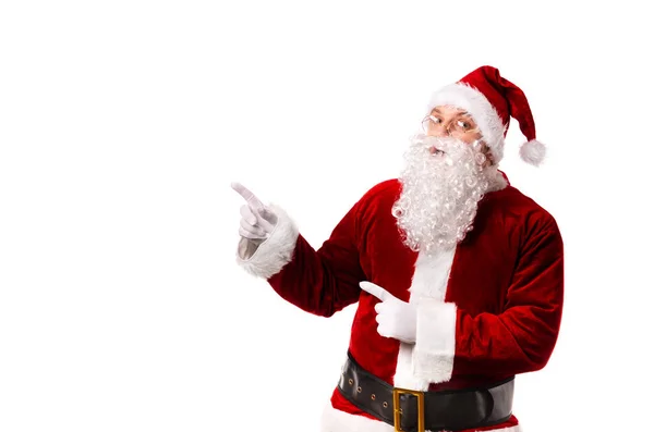 Санта Клаус на білому тлі — стокове фото