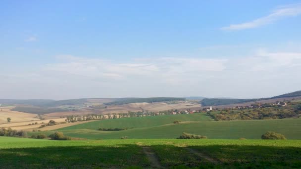 South Moravian herfst velden — Stockvideo