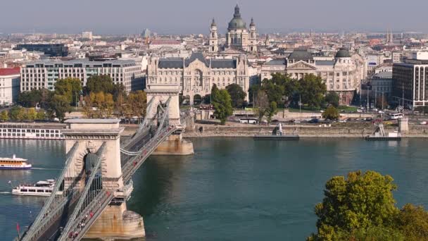 Θέα στην πόλη Βουδαπέστη — Αρχείο Βίντεο