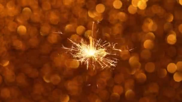 Sparkler e Natale o Capodanno sfondo — Video Stock