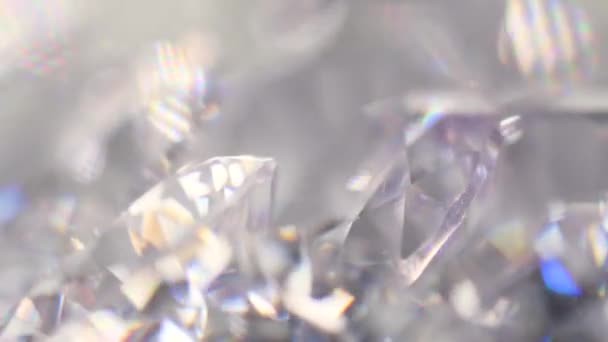 Group of diamonds rotating — Stock Video