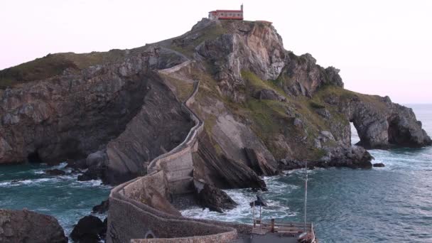 San Juan de Gaztelugatxe — Stok video