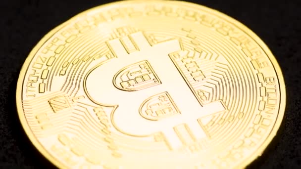 Bitcoin rotante, loop senza soluzione di continuità — Video Stock