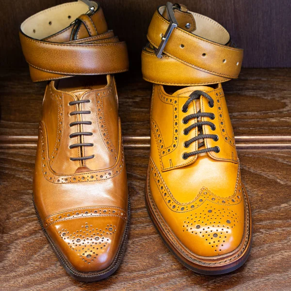 Men footwear boutique store — Stock Photo, Image