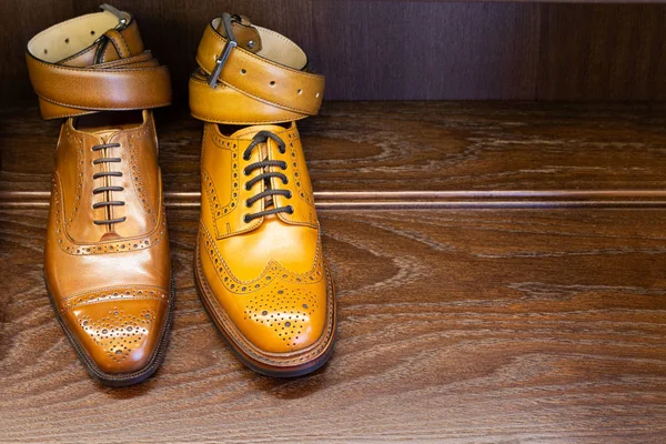 Men footwear boutique store — Stock Photo, Image