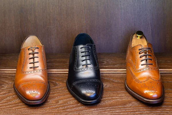 Men footwear boutique store — Stock Photo, Image