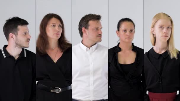 Business team porträtt — Stockvideo