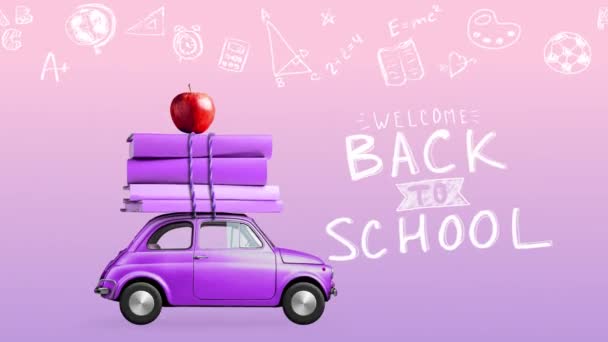 Retour à l'animation scolaire en voiture — Video