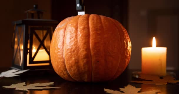 Calabazas de Halloween o Jack oLantern — Vídeos de Stock