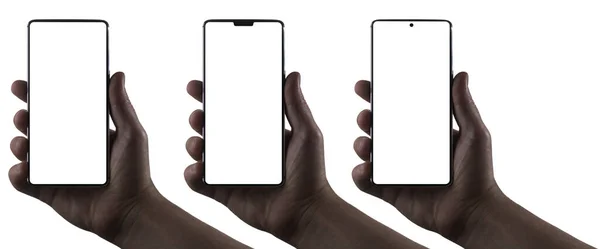 Ręce trzymające telefony — Zdjęcie stockowe