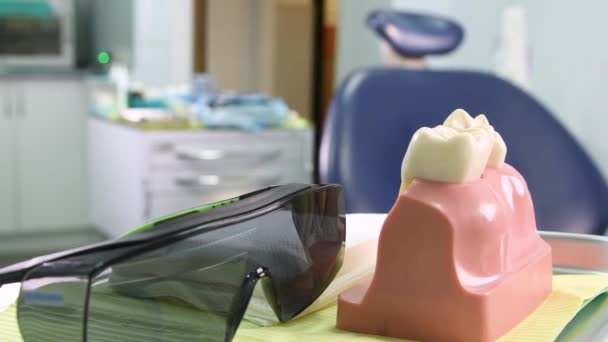 Dentista fondo de la oficina — Vídeos de Stock