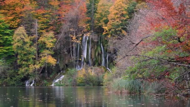 Autumn Plitvice Lakes — Stock Video