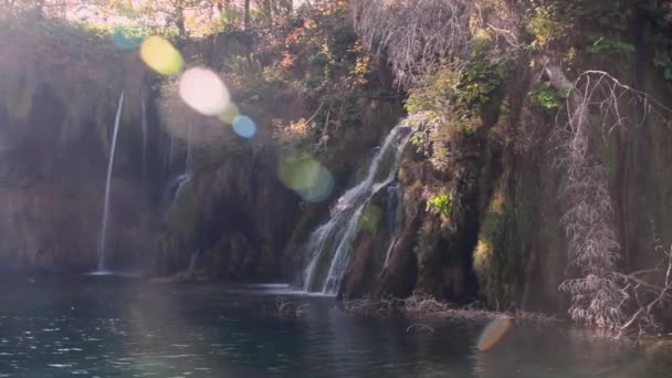 Podzimní Plitvická jezera — Stock video