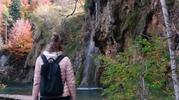 Sonbahar Plitvice Gölleri — Stok video