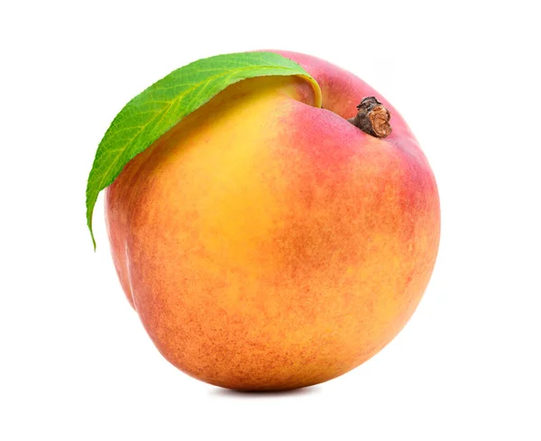 Fresh peach isolated on white — Stock Photo, Image