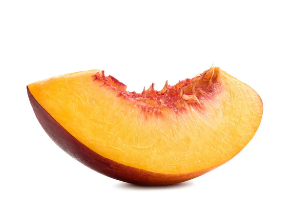 Fresh peach isolated on white — Stock Photo, Image