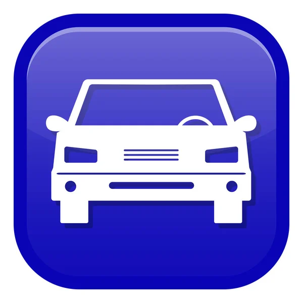 Icono del coche. Vista frontal — Vector de stock