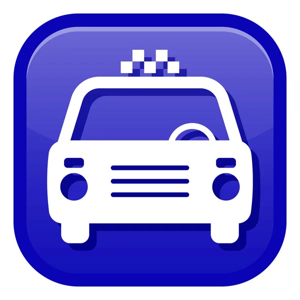 Icono Con Imagen Coche Taxi Ilustración Vectorial — Archivo Imágenes Vectoriales